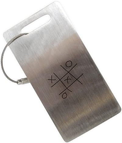 Tic Tac Toe Stainless Steel Luggage Tag, Luggage Tag
