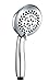 Handheld Shower Head, WASSERN High Pressure 6setting 67Jets Rainfall Massage Spa Flexible Extra Long 80'' Stainless Steel Hose Angle Adjustable Bracket 4'' Chrome