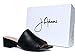 J. Adams Rudi Sandal Slide - Trendy Comfortable Open Toe Low Block Heel Slip On