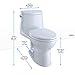 Ultramax II 1.28 GPF Elongated 1 Piece Toilet Finish: Cotton, Flush: Left