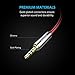 Anker® 3.5mm Premium Auxiliary Audio Cable (4ft / 1.2m) AUX Cable for Beats Headphones, iPods, iPhones, iPads, Home/Car Stereos and More (Red)