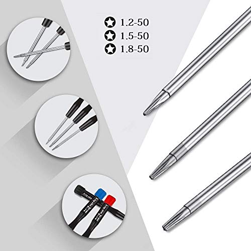 fixinus Portable Set of 3 Pentalobe Screwdrivers for Apple iPhone MacBook Pro Air Retina with 5 Star 0.8 1.2 1.5 or P2 P5 P6 or TS1 TS4 TS5 (Pentalobe)