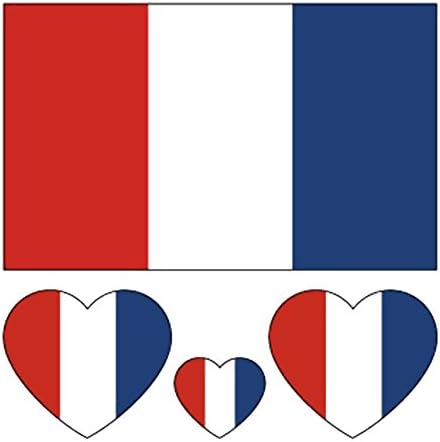 Gobike 2018 World Cup FIFA National Flags Tattoo, Fashionable France Flags Temporary Tattoo Face Body Sticker for Soccer Fans Watching Football Sports Game 10PACK