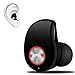 Mini Single Bluetooth Earbud,V4.1 Stereo Wireless Bluetooth Headphones with Built-in Mic,Invisible Noise Cancelling in-Ear Earphone Car Headset Fit for iPhone Samsung and Other Android Phones (Black)