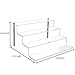 12-Inch W by 11.5-Inch D Clear Acrylic Shelf & Metal Cupcake Stand / 4-Tier Display Riser Rack
