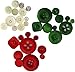 Happlee Favorite Findings Basic Buttons in Assorted Colors & Sizes, Round Resin Buttons for Sewing,Art & Crafts Projects DIY Decoration for Christmas and More (400-650Pcs/Jar)