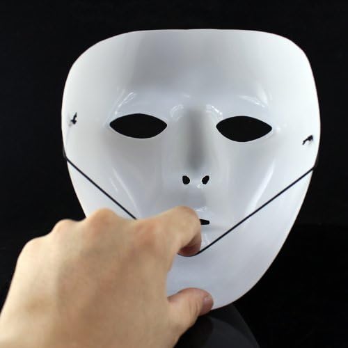 Ungfu Mall 1 PC Halloween Ghost Dance Hip-hop Performances Masks Jabbawockeez Mask Party Dress Masks (White) - Image 5