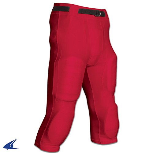 CHAMPRO FP10 POLY SPANDEX FOOTBALL ADULT GAME PANTS GOAL LINE POLY SPANDEX FOOTBALL GAME PANT Scarlet XL