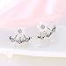 XINSHUN Women Fashion Accessories Cute Stud Earrings Boucle d'oreille Femme Flower Earrings Gold Bijoux Jewelry(rose golden)