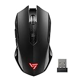 VicTsing Wireless Gaming Mouse Unique Silent Click, Portable Silent Mouse 2.4GHz Dropout-Free Connection PC Windows 7/8/10/XP Vista Linux, Black