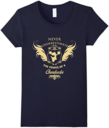 Women's Never Underestimate The Power of A Cheerleader Small Navy