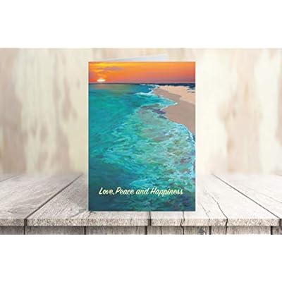 Beach Sunset Christmas Card - 18 Tropical Christmas Cards and Envelopes 41jiBDOvT1L