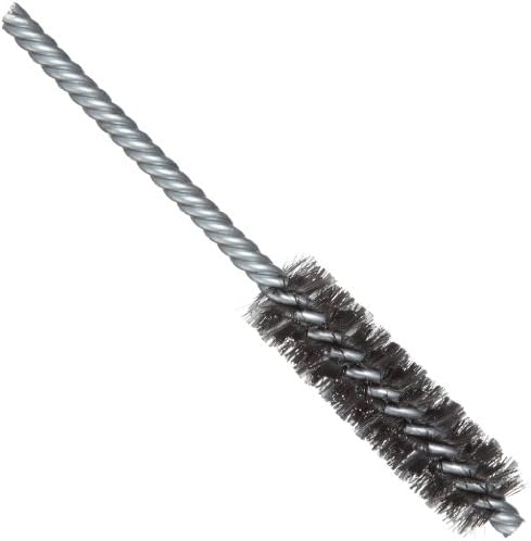 Weiler21110 0.006" Wire Size, 3/4" Diameter, 5-1/2" Length, Steel Bristles, Double Stem Double Spiral Power Tube Brush, Made in the USA