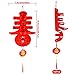 JOVITEC 10 Pieces 11.8 Inches Chinese Red Plastic Paper Lantern Red Hanging Lantern Decoration for Chinese Spring Festival