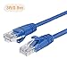 CableCreation 3 Feet (5-Pack) CAT 5e Ethernet Patch Cable, RJ45 Computer Network Cord, Cat5/Cat5e/Cat6 LAN Cable UTP 24AWG+100% Copper Wire for PC, Mac, Laptop, PS3, PS4, Xbox, 0.91m, Blue