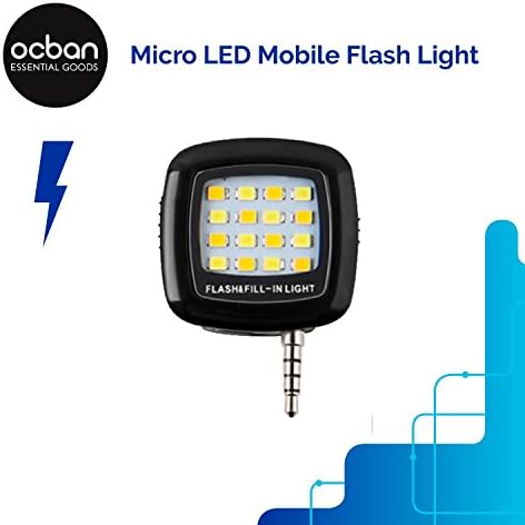 Mini Portable Best Selfie Quality Flash Photography Camera Lighting Red Eye Remover 16 LEDS Flash Fill In Light Long Lasting Battery Lightweight Accessories Better Pictures Photo Great Price Ocban