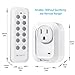 Etekcity Wireless Remote Control Electrical Outlet Switch for Household Appliances, Wireless Remote Light Switch, White (Learning Code, 3Rx-1Tx) (H2)