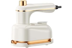 ALLUWANTISHERE Saker Sakerplus Portable Steam lron, 2-in-1 Steamer and Iron, 1000W Fast Heating in 5 Seconds, Mini Travel Iron for Clothes, Lightweight & Compact for Home, Business Trips, Hotels (White)