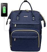 Laptop Backpack Women Teacher Backpack Nurse Bags, 15.6 Inch Womens Work Backpack Purse Waterproo...