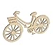 OULII 10PCS Wooden Bicycle Bike Cutout Veneers Slices Crafts Embellishment for DIY Crafting Ornament Decoration for Wedding Engagement Festival Party