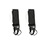 EKLORN 2pcs Nylon Velcro, Gear Keeper Pouch, can be used as Key Chain, Key Ring Holder, Compatible with Molle Bags, perfect webbing attachment strap (Black)