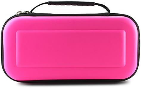 Enterest Storage Hard Carrying Bag Travel Case for Nintendo Switch EVA Material Game Traveler Deluxe Travel Case (Pink)