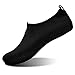 L-RUN Mens Swim Shoes Barefoot Quick-Dry Aqua Socks Black XXXL(M:10.5-11.5)=EU45-46