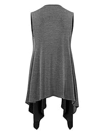 MBJ Chaqueta de punto ligera abierta sin mangas para mujer, fabricado en EE. UU.