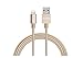 ZiKON Apple MFi Certified Lightning to USB Cable 3.3ft/1meter Nylon Braided Charge and Sync for iphone 6s, 6s plus, 6plus, 6,5s 5c 5,iPad Mini, Air,iPad5,iPod on iOS9 (Gold)