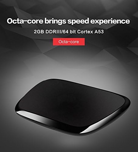 YESTONE V99 Android TV Box, Bluetooth WiFi Rockchip 3368 Octa-Core Cortex A53 2G RAM/ 16G ROM Media Streaming Player, Black