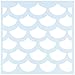 Clear Scraps CSSM6-FSHSC Translucent Plastic Film Stencil, Fish Scales, 6-Inch x 6-Inch