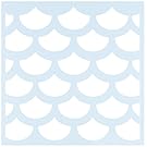 Clear Scraps CSSM6-FSHSC Translucent Plastic Film Stencil, Fish Scales, 6-Inch x 6-Inch