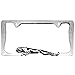 2 Piece All Chrome Jaguar Metal Standard Size License Plate Frame Universal