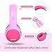 gorsun Bluetooth Kids Headphones with 85dB Limited Volume, Children’s Wireless Bluetooth Headphones, Foldable Bluetooth Stereo Over-Ear Kids headsets – Pinkthumb 3