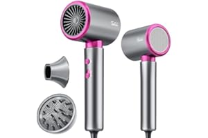 Tailulu Professional 1875W High-Speed Low Noise Ionic Hair Dryer with Diffuser for Home and Travel - 110,000 RPM, Suitable for Women and Men