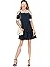 Romwe Women's Casual Lace Applique Cold Shoulder Keyhole Back Ruffle Hem Tee Top Dress
