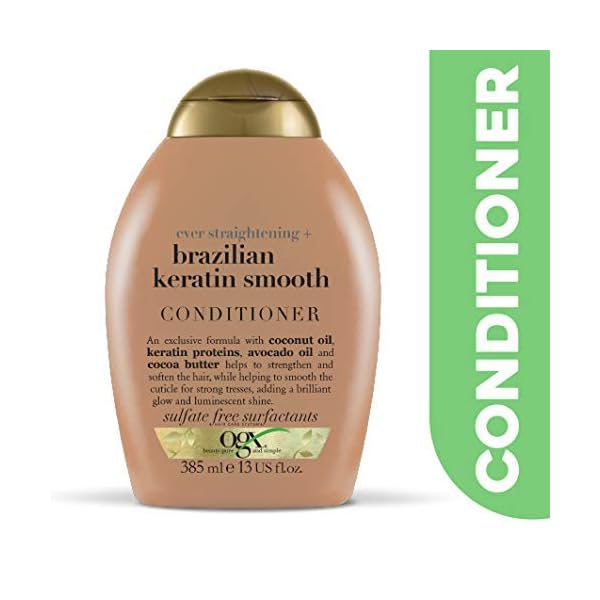 OGX-Brazilian-Keratin-Conditioner-for-Dry-Hair-385-ml OGX Brazilian Keratin Smooth Conditioner for Dry Hair, 385ml