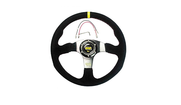 BEESCLOVER - Volante Plano de Piel de Velur (14 Pulgadas, 350 ...