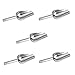 StillCool 5 Ounce Bar Ice Scoop, Dry Bin Scoop, Dry Goods Scoop, Candy Scoop, Spice Scoop, Commercial Grade Metal Food Scoop for Kitchen Bar Buffet Party Wedding - Set of 5