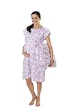 Gownies - Designer Hospital Gown Labor Kit (Large/X Large prepregnancy 10-18, Helen Gownie with matching pillowcase)