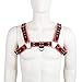 ClearUmm Men's Leather Body Chest Harness Belt with Double-shoulder Cage Belt Adjustable