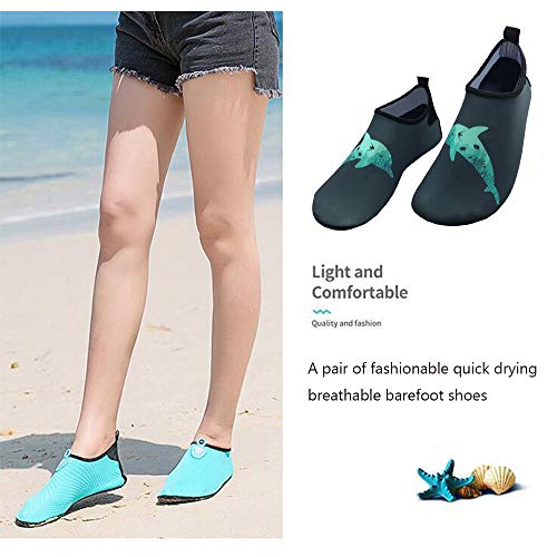 Water Socks Swim Socks for Womens Mens Quick-Dry Aqua Water Shoes Barefoot for Beach Pool Surf Yoga Exercise - Thumbnail 6
