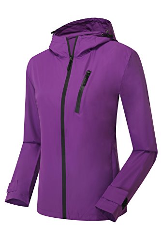 ZSHOW Women's Lightweight Quick Dry Breathable UV Protect Jacket(Purple,X-Large)