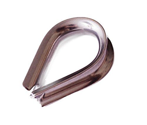 Bulk Hardware BH04223 Wire Rope Cable Thimble, 10 mm, 3/8 inch - Pack of 2