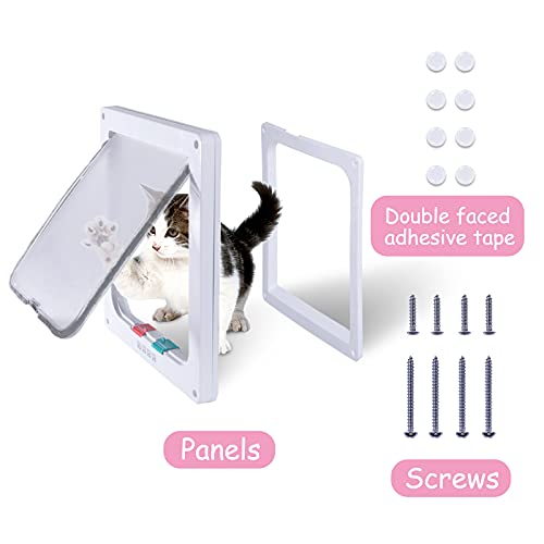 EGETOTA Cat Door Flap Extra Large (Outer Size 11" x 9.8"), 4 Way