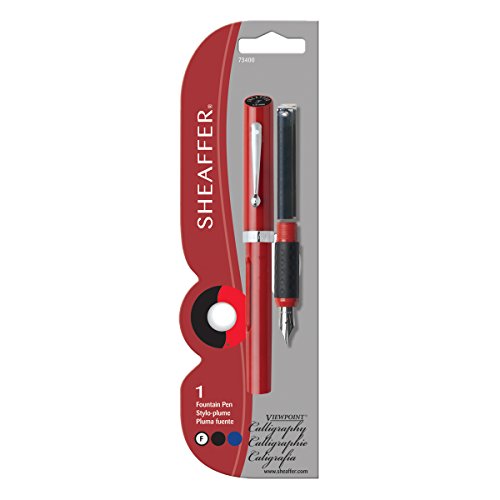 Sheaffer Viewpoint Calligraphy Pen, Red, Carded with (2) ink cartridges