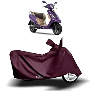 PASH - TVS Zest 110 New BS6 Water Resistant - Dust Proof - Full Bike Scooty Two Wheeler Body Cover for TVS Zest 110 (Maroon)