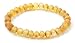 Unpolished Baltic Amber Stretch Bracelet - Suitable for Adults (Men and Women) - Size 7 inches (18 cm) - Made on Elastic Band - Raw Amber Beads - BoutiqueAmber (Honey, 7 inches)