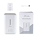 Mooka Ultrasonic Cool Mist Humidifier - 4L Large Capacity, Top Fill Water, Humidity Sensor, Timer, Whisper-quiet Operation with Adjustable Mist Mode for Home, Office, Bedroom, Baby room, White - Grey