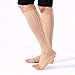 Aisprts (2 Pairs) Compression Socks, New Compression Zip Sox Socks Stretchy Zipper Leg Support Unisex Open Toe Knee Stockings (Beige, S/M)
